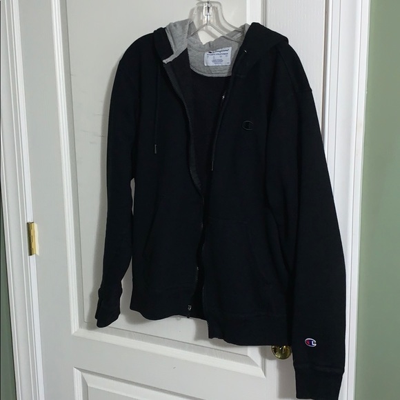 champion black zip up